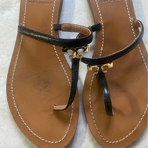 Tory Burch - Black and Gold sandals